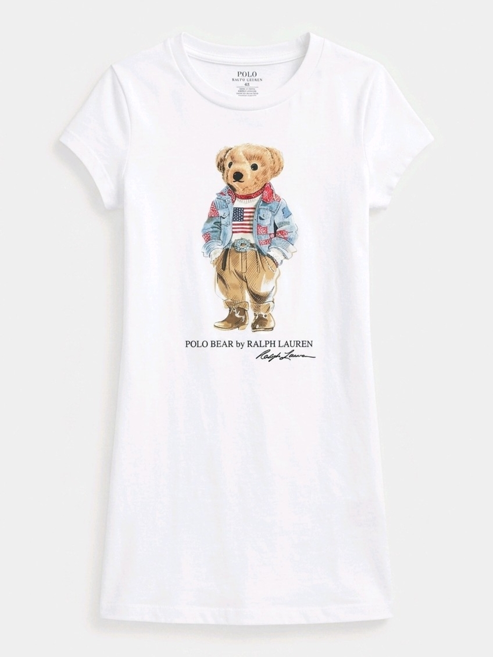 Ralph Lauren Polo Bear White Graphic Tee - Kids